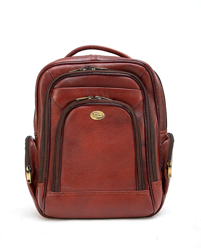 63044 LEATHER BACKPACK (BROWN)