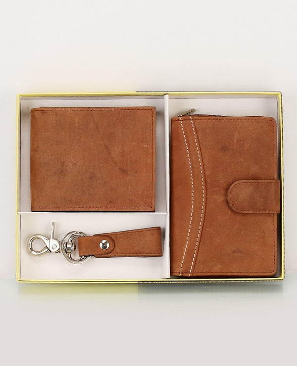 102359 COMBO GIFT PACK OF WALLETS (BROWN)