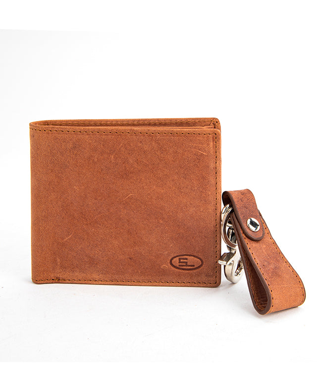 102349 GENTS WALLET WITH KEY RING (COMBO)(TAN)