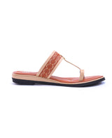 Ladies flat brown chappals 10260