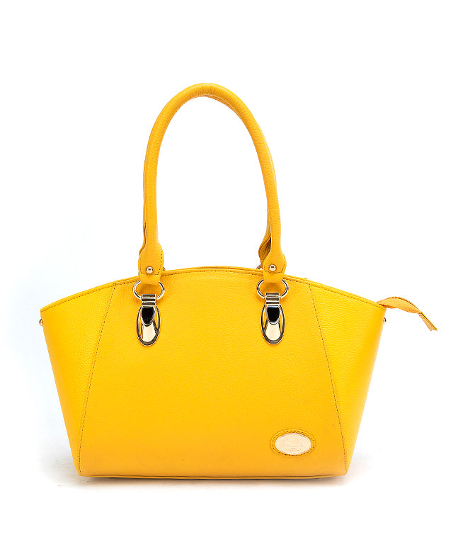 Ladies leather Bag-Yellow 104003