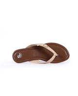 LADIES FLAT BEIGE CHAPPAL 107516