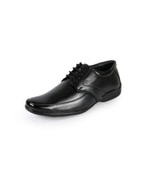Men's leather black shoes 10802