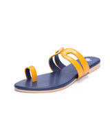 Ladies flat yellow chappals 109504