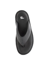 Men's Leather black chappals 117404