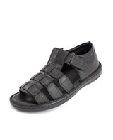 Men's leather black sandal 117406