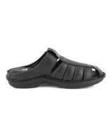 Men's Leather black chappals 117419
