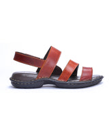 men's leather brown sandals 117431