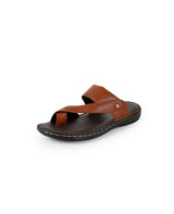Men's Leather brown chappals 117444