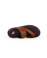 Men's Leather brown chappals 117444