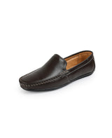 Men's leather loafer dark brown shoes 11927
