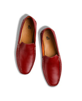 Men's leather loafer Shoes maroon 11928
