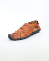 Men's leather tan shoes cum sandal 13691