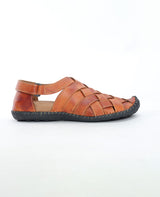 Men's leather tan shoes cum sandal 13691