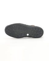 men's leather black sandals 13692