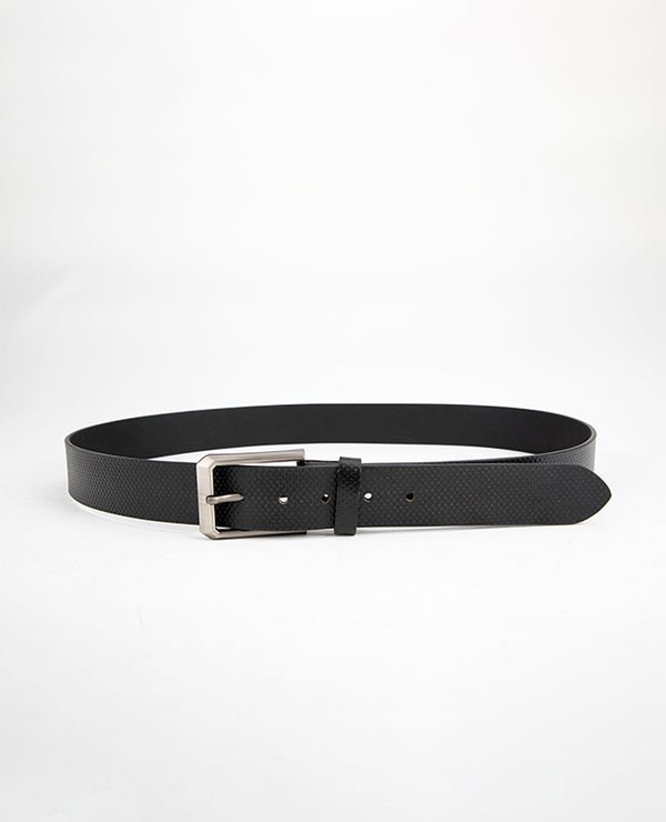 MEN LEATHER BELT BLACK 13877