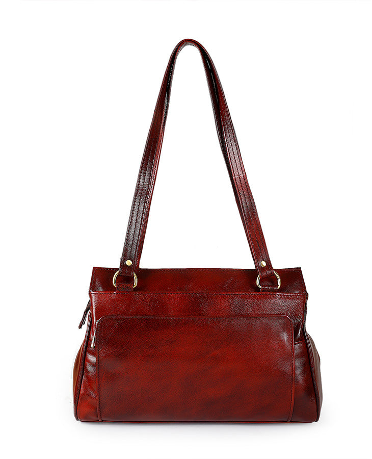 16821 Leather Ladies Bag (BROWN)