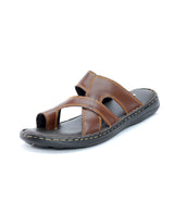 Men's Leather brown chappals 117414