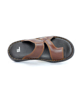 Men's Leather brown chappals 117414