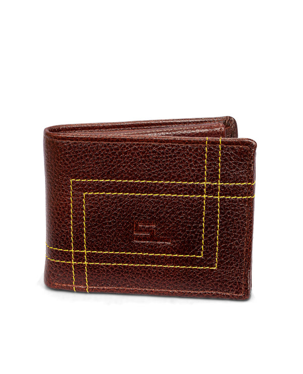 Men Leather Wallet (Brown) 19060