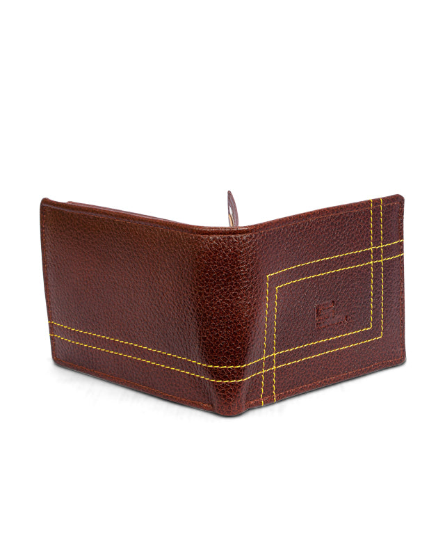 Men Leather Wallet (Brown) 19060