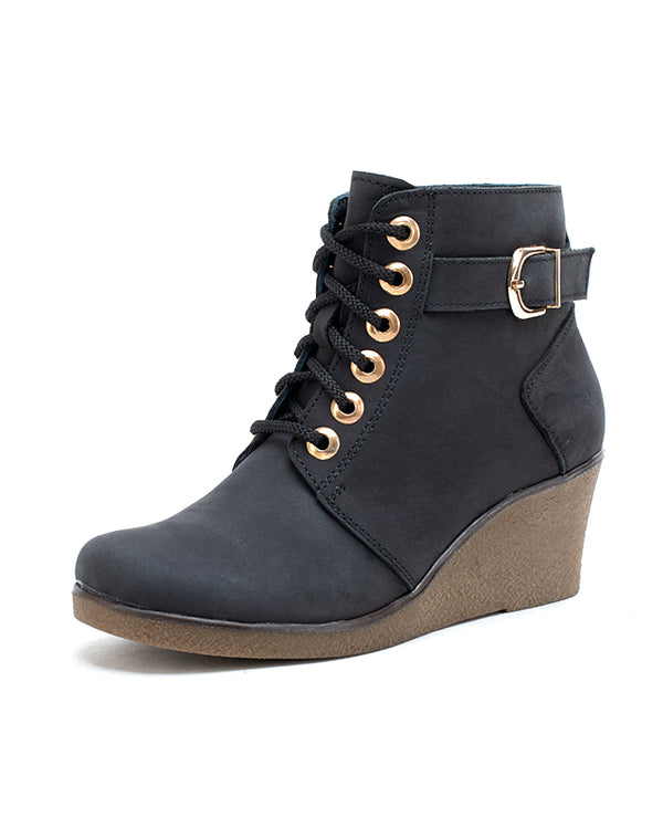 203212 Ladies Ankle Length Boots with Lace Up