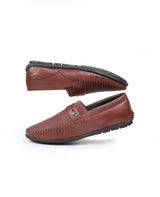 Men's leather loafer brown shoes 203418