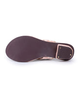 ladies heel peach color chappals 20548