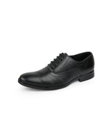 Men's leather black shoes 205902