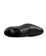 Men's leather black shoes 205902
