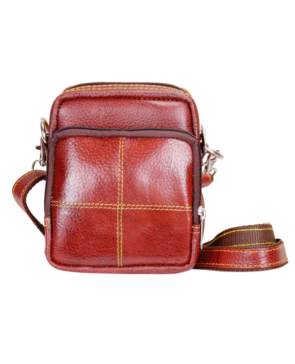 Peicees Leather Sling Bag Mens Crossbody Bag Chest India | Ubuy