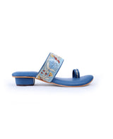 ladies heel blue chappals 20550