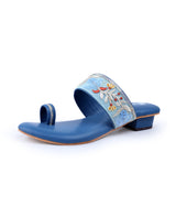 ladies heel blue chappals 20550