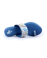 ladies heel blue chappals 20550