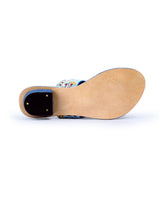 ladies heel blue chappals 20550