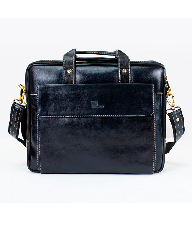 Leather Portfolio Bag (Black) 63021