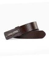 Men's leather brown belt (Assorted Buckles) 13879