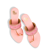 LADIES HEEL PARTYWEAR PINKCHAPPAL 401052