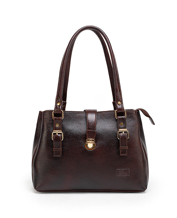 60222 Ladies Leather Hand Bag (Brown)