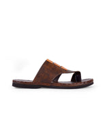 Men's brown chappals 61641