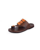Men's brown chappals 61641