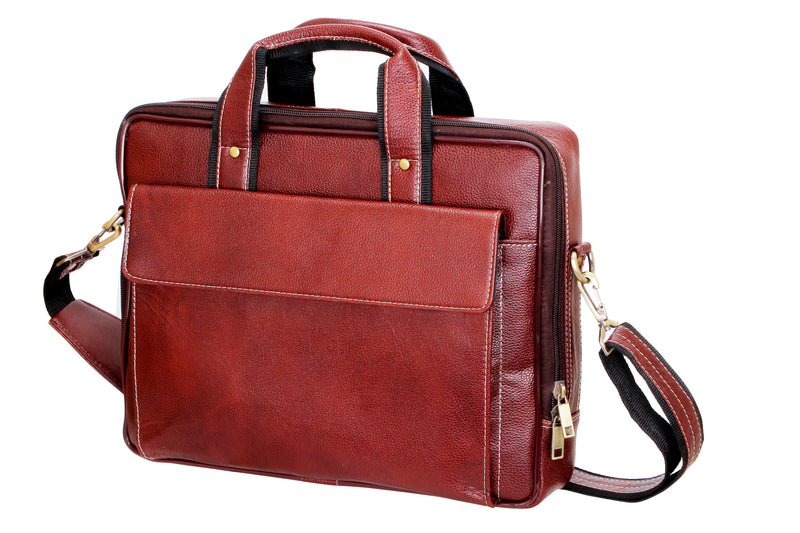 Leather Portfolio Bag (Brown) 63021