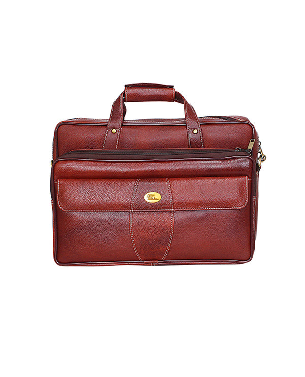 Leather Portfolio Bag (Brown) 63039