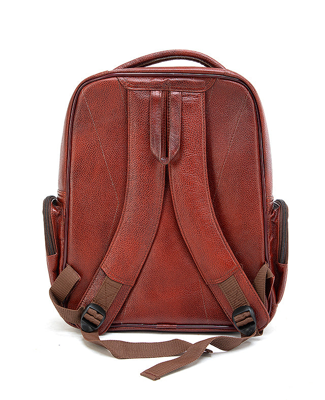 63044 LEATHER BACKPACK (BROWN)
