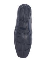 Men's leather black shoes 00813