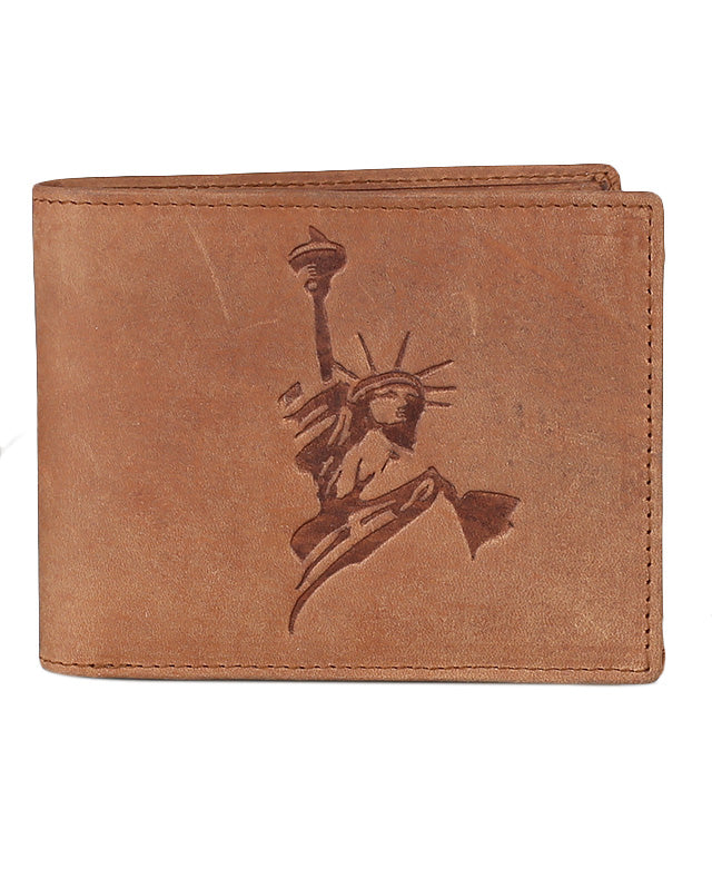 Men Leather Wallet (The Statue of Liberty)102358