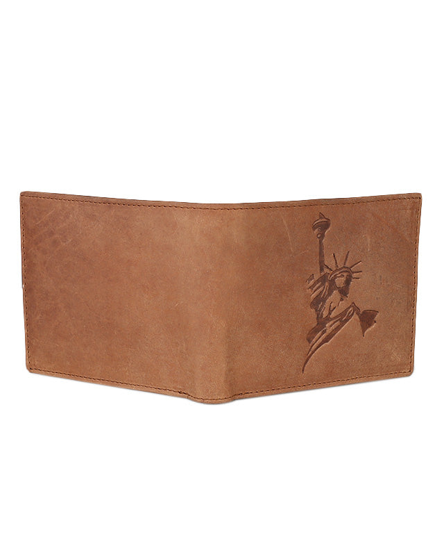 Men Leather Wallet (The Statue of Liberty)102358